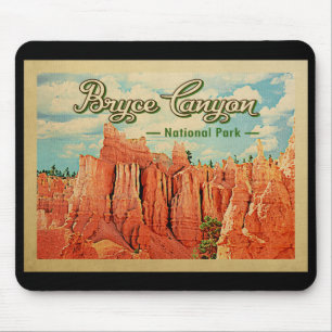 Bryce Schlucht-Nationalpark-Vintage Reise Mousepad