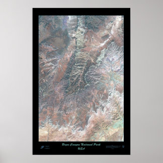Bryce Schlucht-Nationalparksatellitenplakat Poster