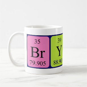 Brycen nom de table périodique tasse