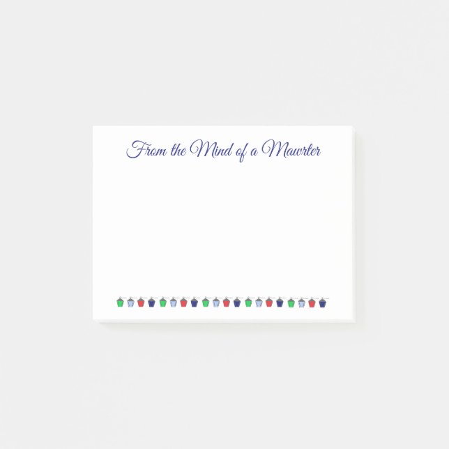 Bryn Mawr farbige Laternen Post-it Klebezettel (Vorderseite)