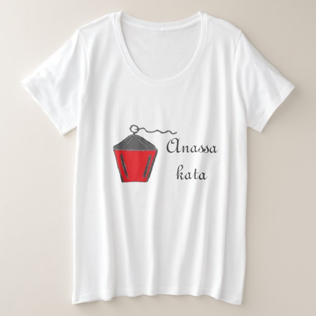 Bryn Mawr Red Lantern Anassa Kata Womens Große Größe T-Shirt (Design vorne)
