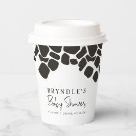 BRYNDLE Modern Cow Print Baby Dusche Pappbecher
