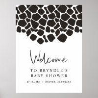 BRYNDLE Modern Cow Print Baby Dusche Willkommen