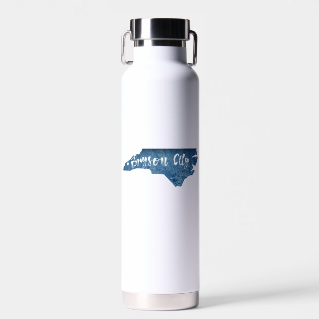 Bryson City North Carolina Wood Grain Trinkflasche (Vorne)
