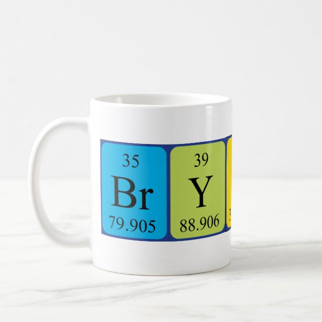 Bryson Namen-Tasse periodischer Tabelle Kaffeetasse (Links)