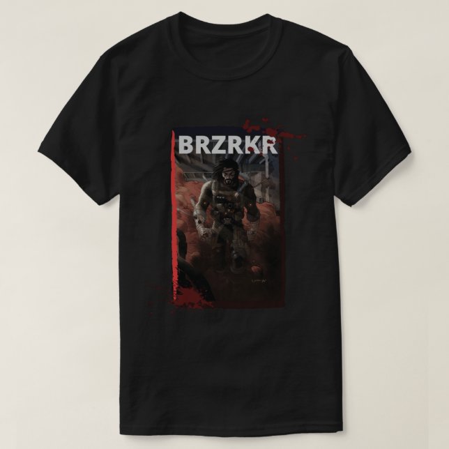 BRZRKR Sticker T-Shirt (Design vorne)