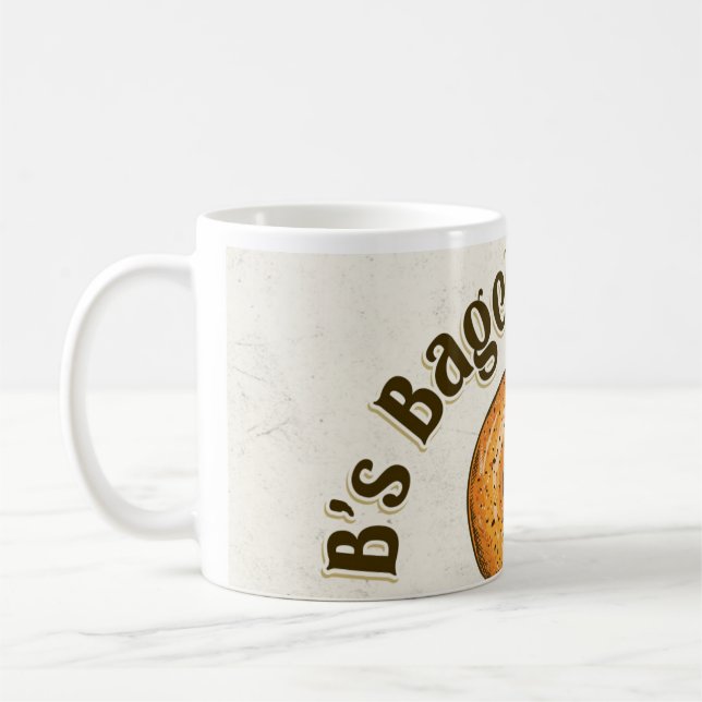 B's Bagels Tan Background Coffee Cup Kaffeetasse (Links)