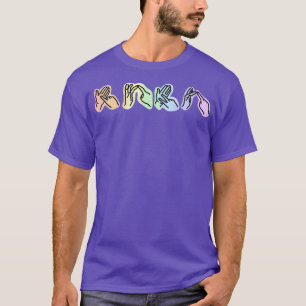 BSL British Sign Language Regenbogen-LIEBE T-Shirt