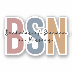 BSN Bachelor of Science in Nursing Abschluss Aufkleber