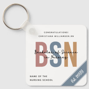 BSN Bachelor of Science in Nursing RN Abschluss Schlüsselanhänger