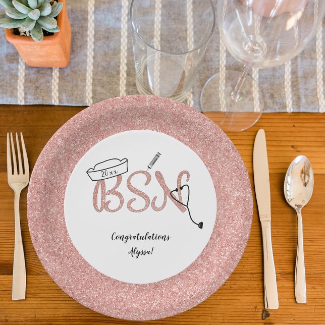 BSN Nurse Abschluss Pinning Party Dekoration Pappteller (Von Creator hochgeladen)