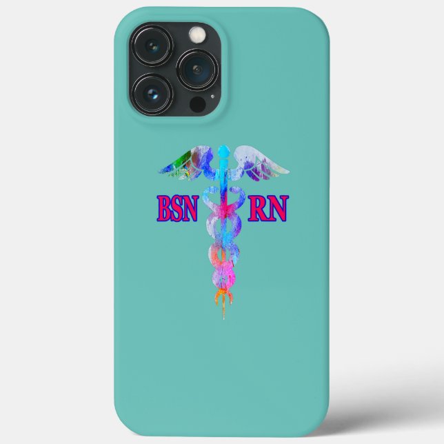 BSN Registered Nurse RN Caduceus Nursing Emblem Case-Mate iPhone Hülle (Rückseite)