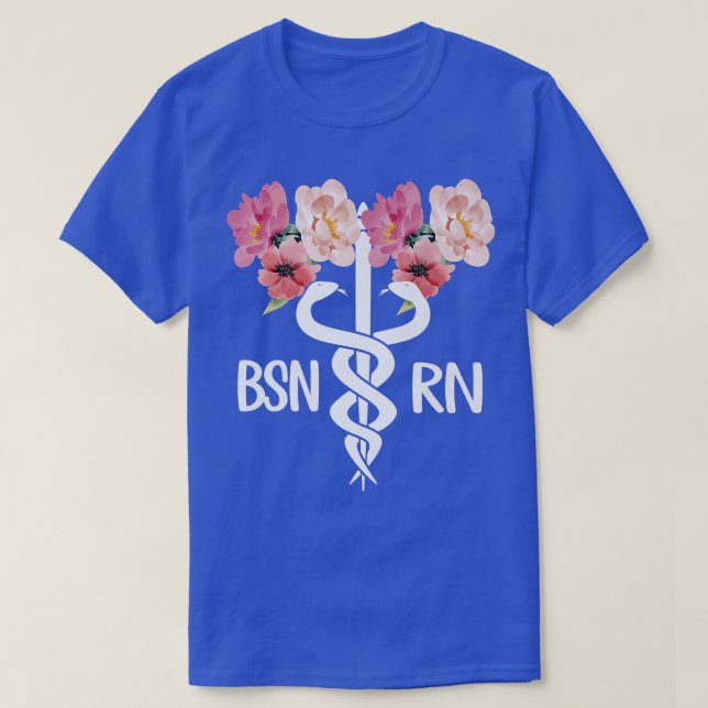 BSN RN CaduceusBachelor Of Science In Nursing Stud T-Shirt (Design vorne)
