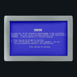 BSOD Gürtelschnalle - blauer Schirm des Todes<br><div class="desc">Das berüchtigte BSOD oder "der blaue Schirm des Todes" reproduzierten auf einer Gürtelschnalle.  Zeigen Sie ihnen,  dass ein BSOD ein Gurt sein kann!</div>