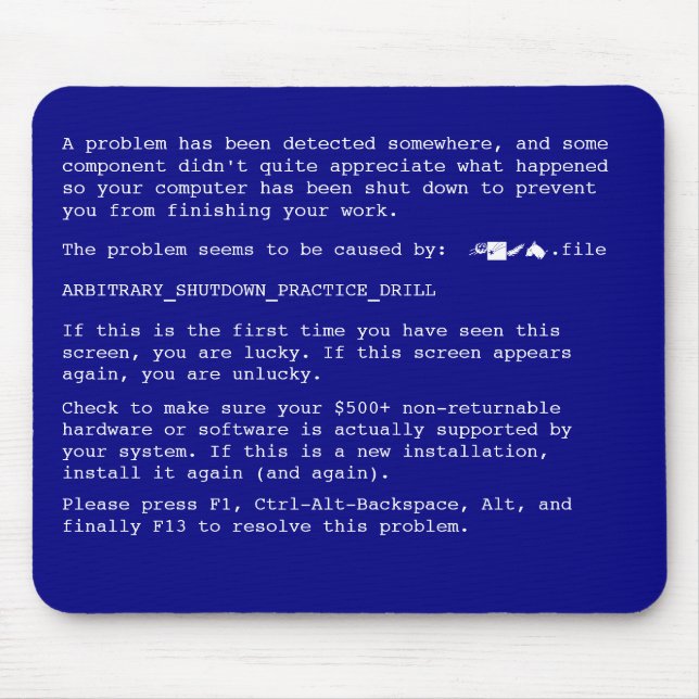BSOD Mousepad (Vorne)