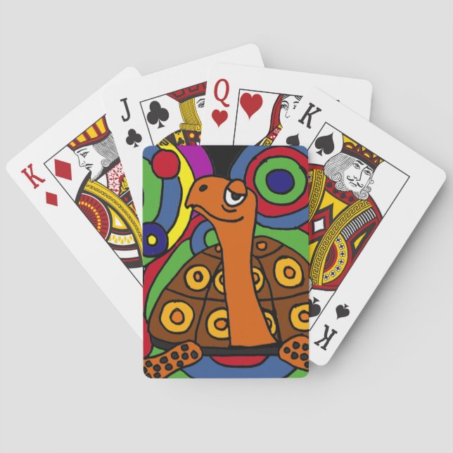 BT - Abstrakte Art Turtle Playing Cards Spielkarten (Rückseite)