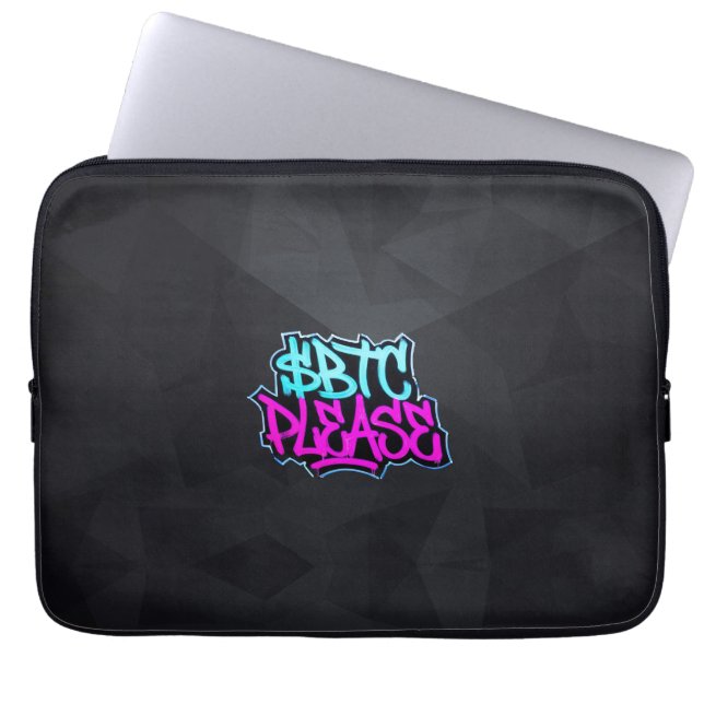"$BTC Bitte" (Stil 1) Laptopschutzhülle (Vorderseite)