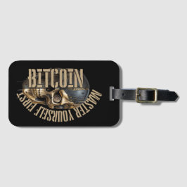 BTC motivation | Skull | Bitcoin crypto  Gepäckanhänger