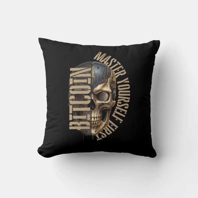 BTC motivation | Skull | Bitcoin crypto  Kissen (Vorderseite)