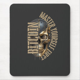 BTC motivation | Skull | Bitcoin crypto  Mousepad