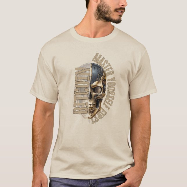 BTC motivation | Skull | Bitcoin crypto  T-Shirt (Vorderseite)