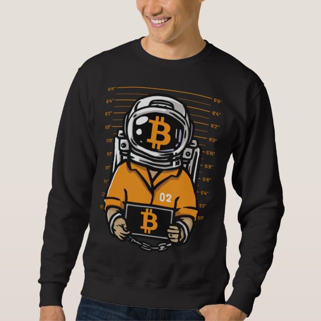 BTC Up to the Moon Bitcoin Sweatshirt (Vorderseite)