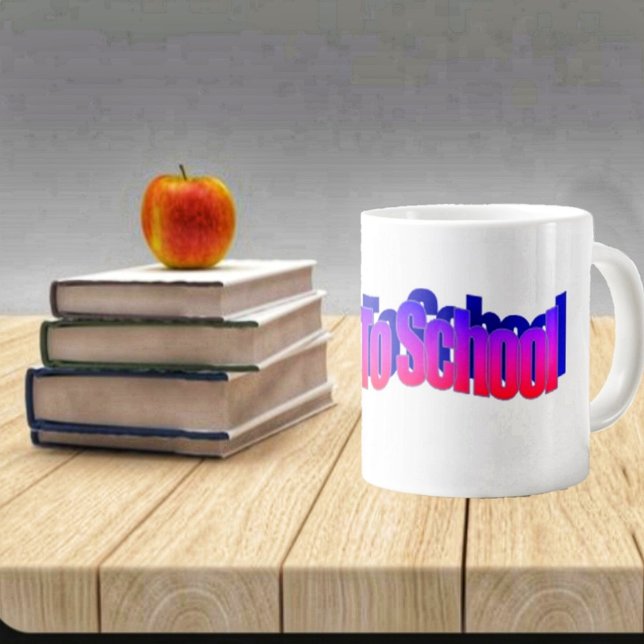 BTS-Red-Blue Jumbo-Tasse (This jumbo coffee mug sets the tone for the school year!)