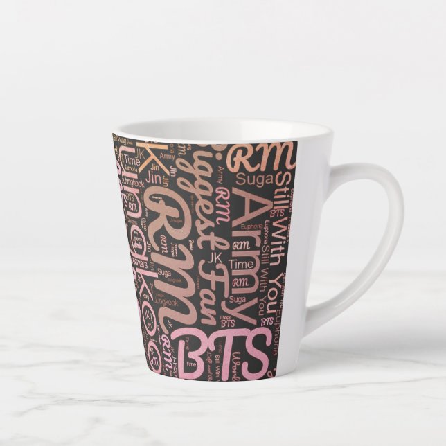 BTS Wortwolke-Tasse Milchtasse (Rechts)