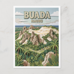 Buada-Lagune und Zentralplateau Nauru Postkarte