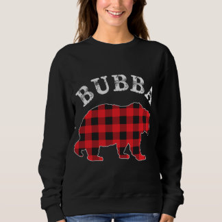 BUBBA Bear RED Black Buffalo Kariert Mama Checkerb Sweatshirt