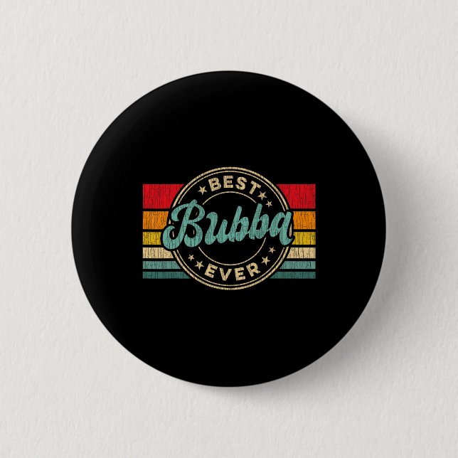 Bubba je Vintag Retro Vatertag Geschenk Button (Vorderseite)