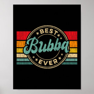 Bubba je Vintag Retro Vatertag Geschenk Poster
