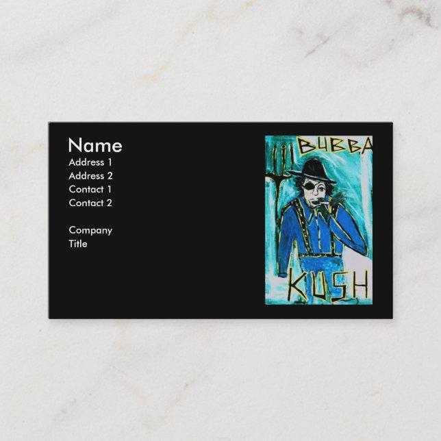 BUBBA KUSH VISITENKARTE (Vorderseite)