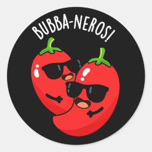 Bubba-neros Funny Habanero Pun Dark BG Runder Aufkleber