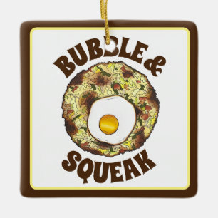 Bubble and Squeak Brunch UK British Food Cuisine Keramikornament