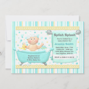 Bubble Bath Baby Dusche Einladung