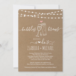 Bubble & Brews Couple's Shower Invitation