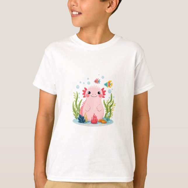 Bubble Buddy Axolotl T-Shirt (Vorderseite)