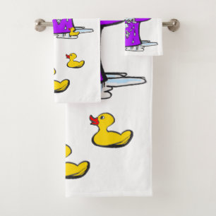 Bubble Bunny mit Ducks Cartoon Badetuch Set