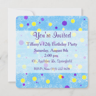 Bubble Dot Custom Geburtstag Einladung