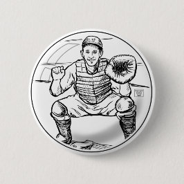 Bubble Dreams Baseball Player Art Button