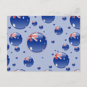 Bubble-Flagge Australiens Postkarte