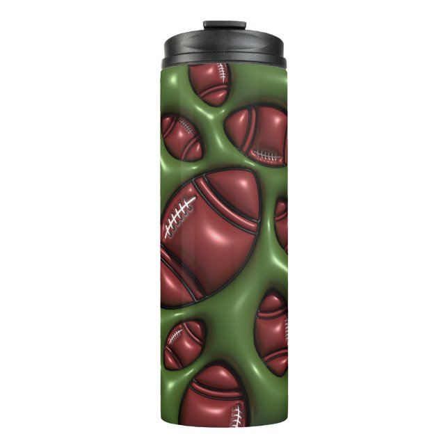 Bubble Football Sporty 3D Tumbler Thermosbecher (Vorderseite)