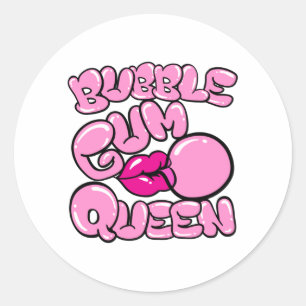 Bubble Gum Queen Bubblegum Runder Aufkleber