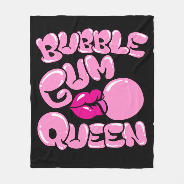 Bubble Gum Queen Fleecedecke (Vorderseite)