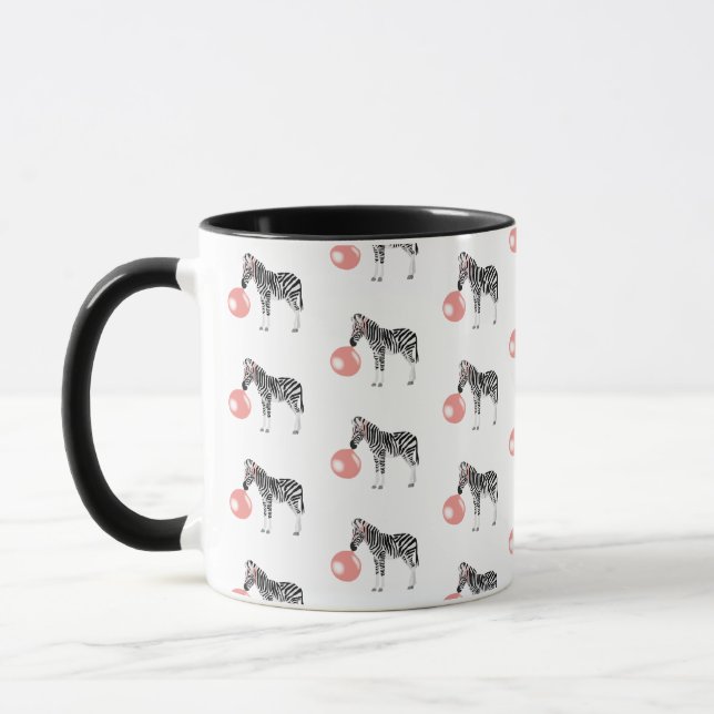 Bubble Gum Zebra Blasble Muster Tasse (Links)