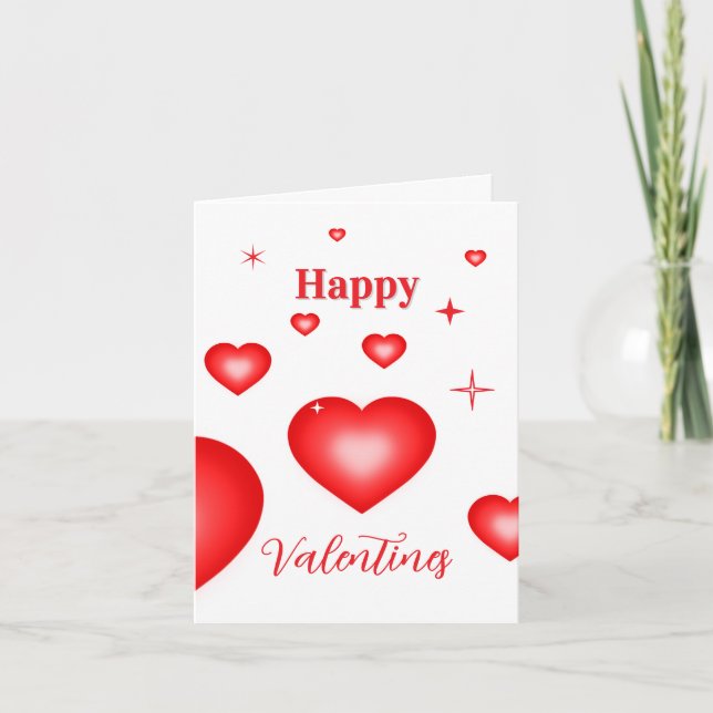 Bubble Heart Coupon Valentine Card Einladung (Vorderseite)