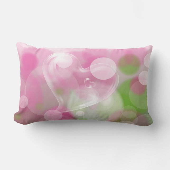 Bubble Hearts American MoJo Pillow Lendenkissen (Vorderseite)
