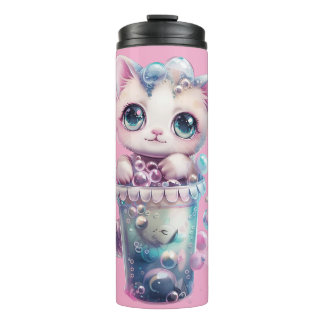 Bubble-Katze Thermosbecher