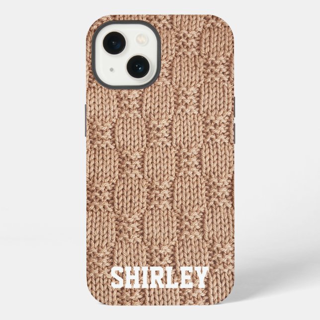 Bubble-Knit-Stichmuster von Shirley Taylor iPhone Hülle (Rückseite)
